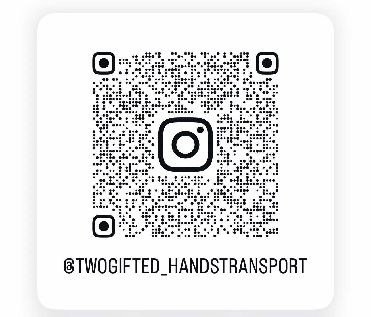 Instagram QR code for Two Gifted Hands Transport