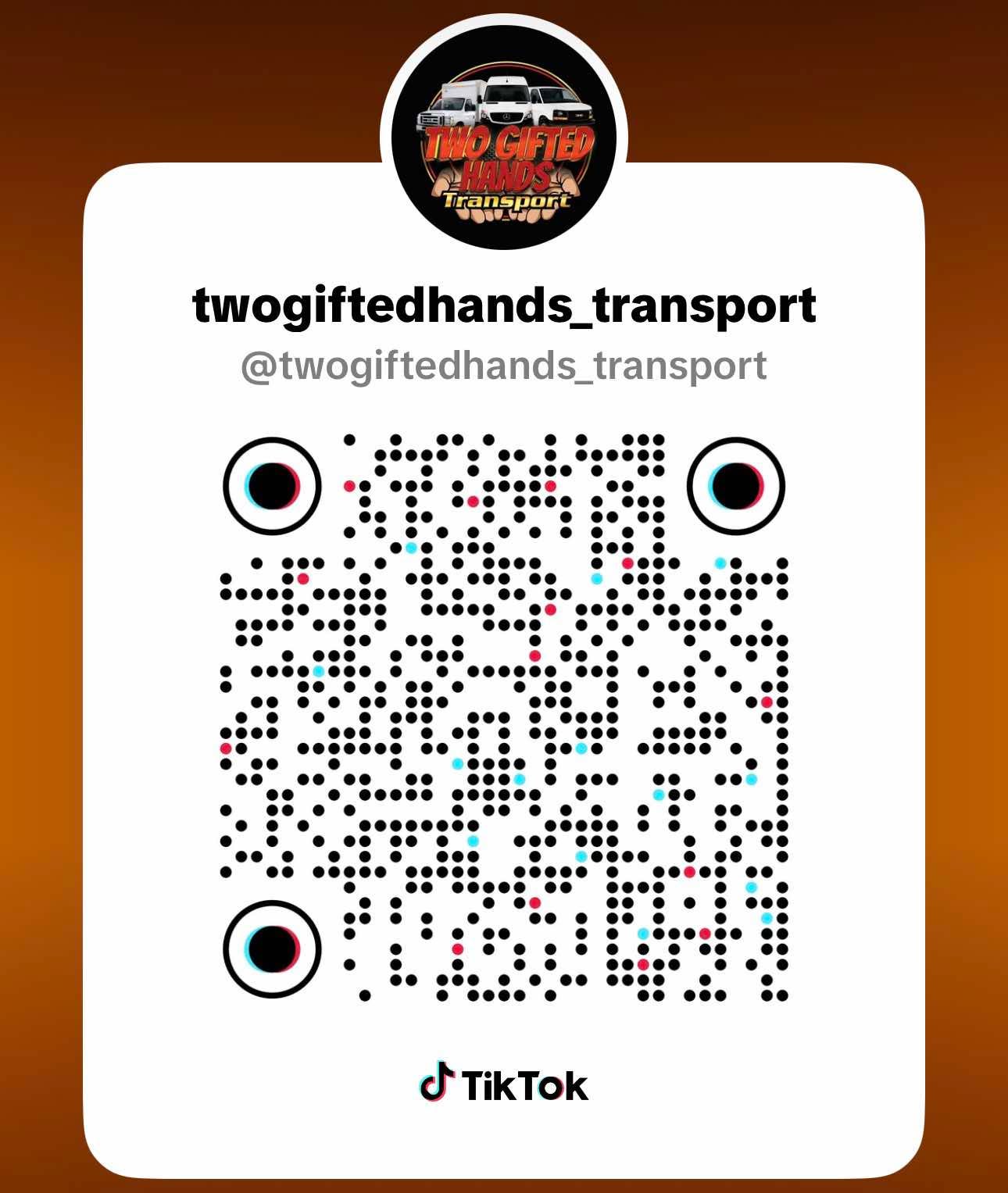 TikTok QR code for Two Gifted Hands Transport